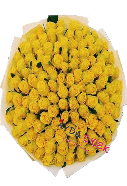Sarı gül Buketi 101 Adet
