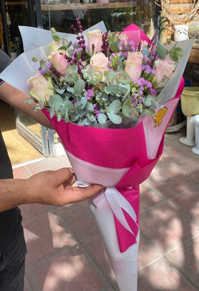 11 Adet Pembe Gül Buketi
