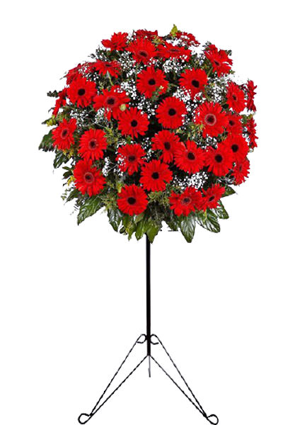 Kırmızı Gerbera Ferforje